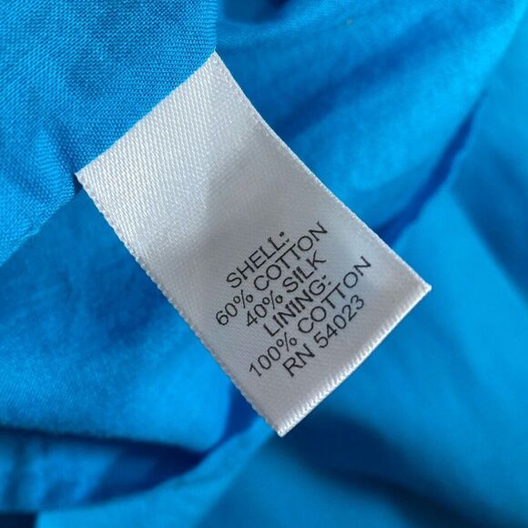 Banana Republic Dress Womens 8 Blue Silk Blend Scoop Neck Knee Length Strappy - Picture 9 of 10